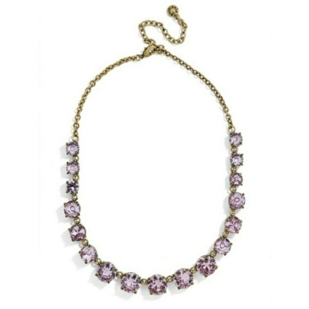 BaubleBar Lilac Grey Faceted Crystal Necklace